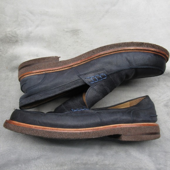 Donald Pliner Shoes Mens‎ Blue 10.5 M Landry Leather Penny Loafers Dress Formal Donald Pliner Shoes Mens Blue 10.5 M Landry Leather Penny  main image 4